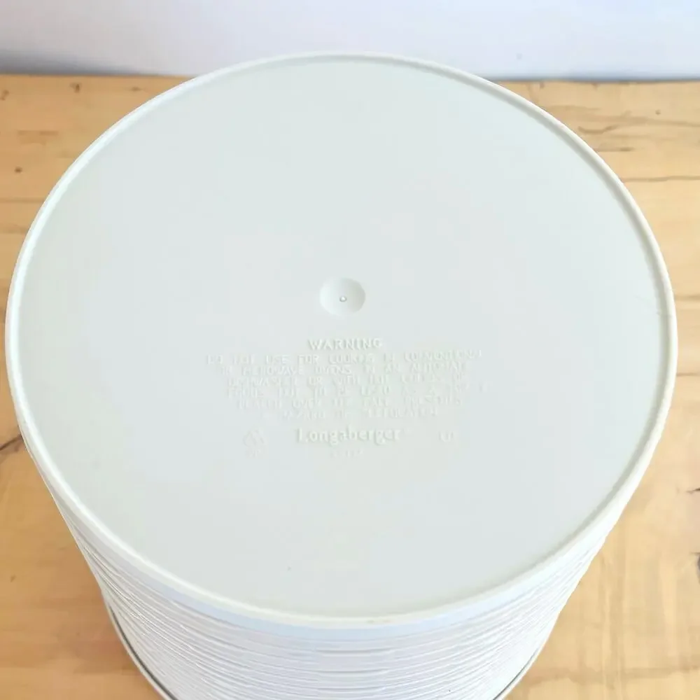 Vtg Ice Bucket Longaberger Insulated 40772 Basket Cream Canister